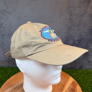 Reagan Library Air Force One Hat Navy Command Caps Tan USA Strapback Mens Adult